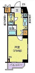 京王井の頭線 新代田駅 徒歩3分の賃貸マンション 8階1Kの間取り