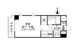 東急田園都市線 駒沢大学駅 徒歩10分の賃貸マンション 3階1Kの間取り