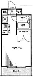京急本線 雑色駅 徒歩5分の賃貸マンション 5階ワンルームの間取り