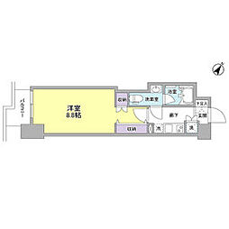 京王線 幡ヶ谷駅 徒歩7分の賃貸マンション 1階1Kの間取り