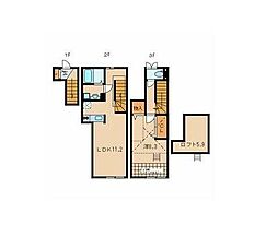 東急田園都市線 駒沢大学駅 徒歩7分の賃貸アパート 1階1LDKの間取り
