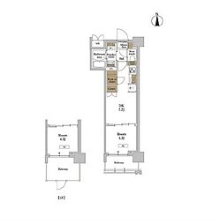 JR京浜東北・根岸線 蒲田駅 徒歩10分の賃貸マンション 6階1LDKの間取り