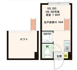 東急田園都市線 三軒茶屋駅 徒歩13分の賃貸アパート 2階ワンルームの間取り