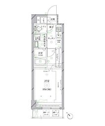 東急田園都市線 駒沢大学駅 徒歩8分の賃貸マンション 1階1Kの間取り