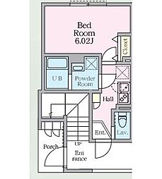 小田急小田原線 東北沢駅 徒歩7分の賃貸マンション 3階1Kの間取り