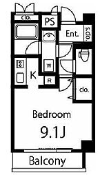 ガーデン杉並方南 1Kの間取図画像