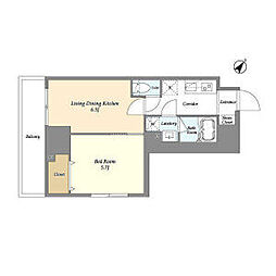 THEPALMSMACHIDA2 2Kの間取図画像