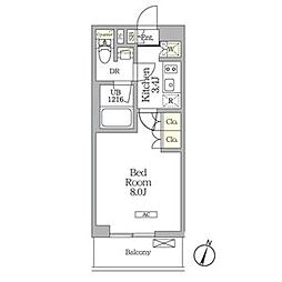 AIFLAT明大前 1Kの間取図画像