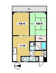 アーデンハウス 2DKの間取図画像