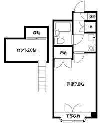 メイプルハウス 1Kの間取図画像