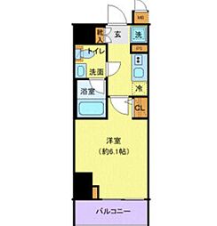 プレール・ドゥーク笹塚2 1Kの間取図画像