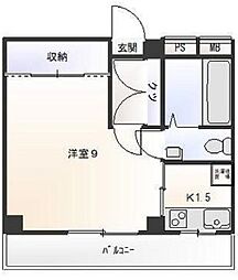 ドムスセピア 1Kの間取図画像