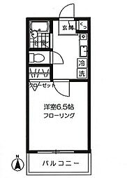 グランドール 1Kの間取図画像