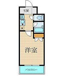 プレールカテリーナ代田橋 1Kの間取図画像