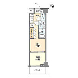 crealpremier明大前 1DKの間取図画像