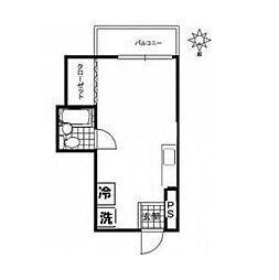 マンションメナハウス ワンルームの間取図画像