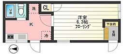 JR京浜東北・根岸線 蒲田駅 徒歩14分の賃貸アパート 1階1Kの間取り