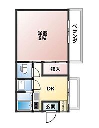 JR京浜東北・根岸線 蒲田駅 徒歩6分の賃貸マンション 3階1DKの間取り