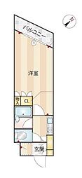 JR京浜東北・根岸線 蒲田駅 徒歩5分の賃貸マンション 2階1Kの間取り