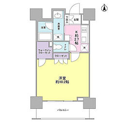 東急池上線 蓮沼駅 徒歩5分の賃貸マンション 4階1Kの間取り