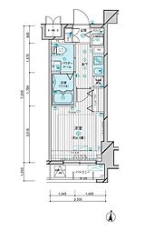 東急多摩川線 矢口渡駅 徒歩6分の賃貸マンション 1階1Kの間取り