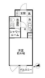 小田急小田原線 下北沢駅 徒歩8分の賃貸マンション 3階1Kの間取り