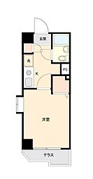 京急本線 京急蒲田駅 徒歩6分の賃貸マンション 1階ワンルームの間取り