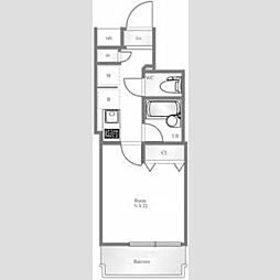 東急多摩川線 蒲田駅 徒歩3分の賃貸マンション 2階1Kの間取り