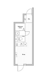 小田急小田原線 世田谷代田駅 徒歩8分の賃貸マンション 2階ワンルームの間取り