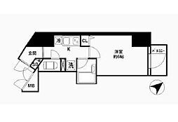 JR京浜東北・根岸線 蒲田駅 徒歩2分の賃貸マンション 2階1Kの間取り