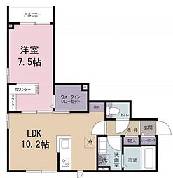 京王線 笹塚駅 徒歩3分の賃貸アパート 2階1LDKの間取り