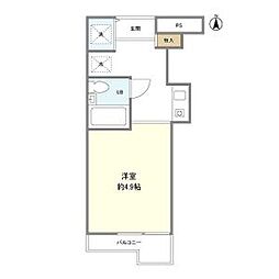東急田園都市線 桜新町駅 徒歩8分の賃貸マンション 3階ワンルームの間取り