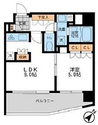 東急世田谷線 三軒茶屋駅 徒歩9分の賃貸マンション 4階1LDKの間取り
