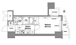 東急池上線 蒲田駅 徒歩4分の賃貸マンション 5階1Kの間取り
