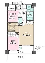 小田急小田原線 下北沢駅 徒歩4分の賃貸マンション 1階1SLDKの間取り