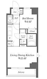 GRAN PASEO 笹塚 4階1LDKの間取り