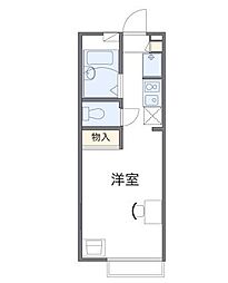 レオパレスフォーブル下馬 1Kの間取図画像