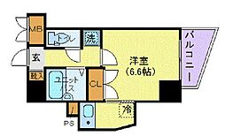 ステージファースト三宿 1Kの間取図画像