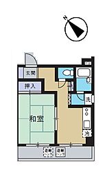 ハナブサマンション 1DKの間取図画像