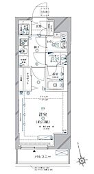 CRACIA三軒茶屋 1Kの間取図画像