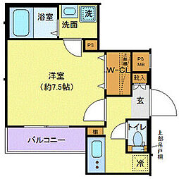 ディアレイシャス池尻大橋 1Kの間取図画像