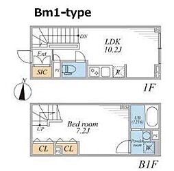 LEGALAND幡ヶ谷South 1LDKの間取図画像