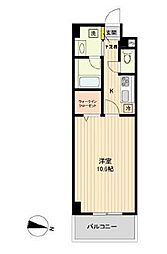 ベルメゾン若林 1Kの間取図画像
