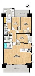 幕張ベイタウングリーナB棟 3LDKの間取図画像