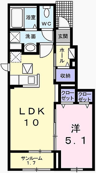 アイビー・ロードI 103｜兵庫県姫路市花田町上原田(賃貸アパート1LDK・1階・40.88㎡)の写真 その2