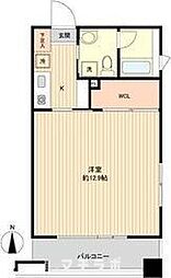 リバーフロントレジデンス 10階1Kの間取り