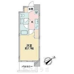 アルフィーレ新栄 8階1Kの間取り