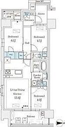 GRANPASEO丸の内 11階3LDKの間取り