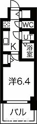 メイクス名駅南II 5階1Kの間取り