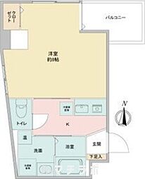 サン・名駅南ビル 10階1Kの間取り
